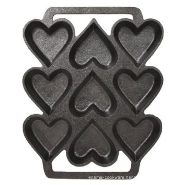 Cast Iron Heart Shaped Cake Pan - 9 x 7.5 Inch